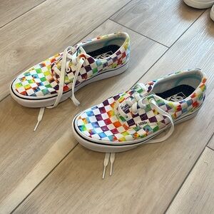 Like new Vans multicolor Classic Slip-On tie Sneakers size 7.5 women’s